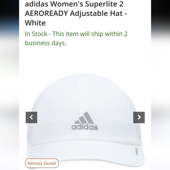 NWOT adidas Women's Superlite 2 AEROREADY Adjustable Hat - White - Picture 3 of 16